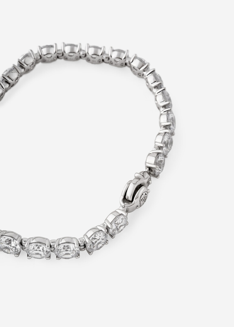 silver bracelet with cubic zirconia CLASSIC