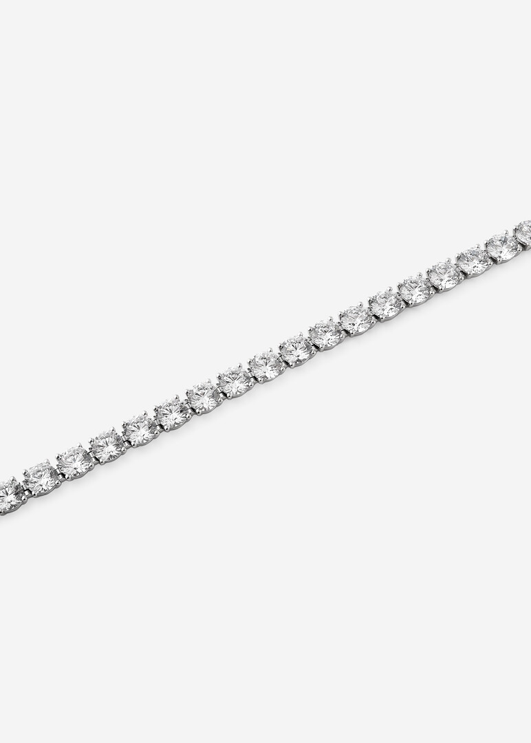 silver bracelet with cubic zirconia CLASSIC