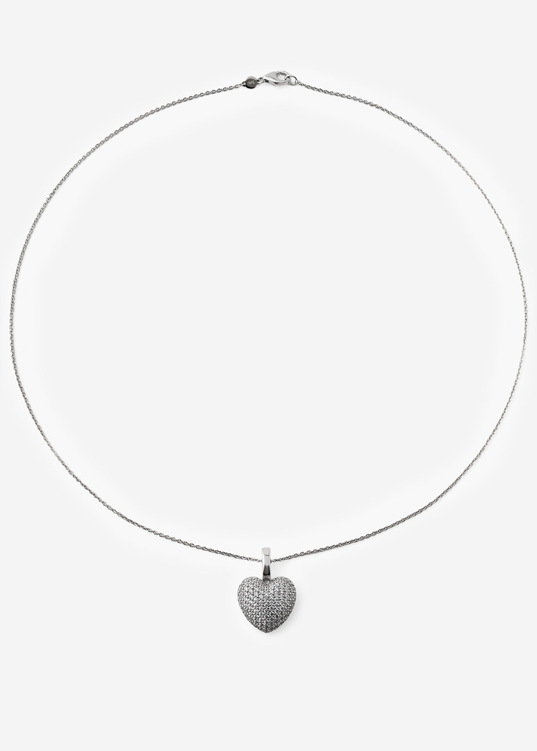 silver pendant with cubic zirconia LOVE&LUCK