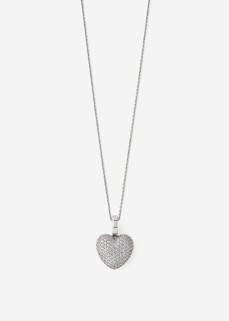 silver pendant with cubic zirconia LOVE&LUCK
