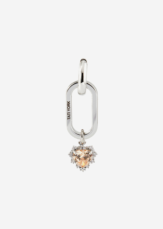 Моносерьги TATI YORK Серебристая моносерьга Vivi ear peach
