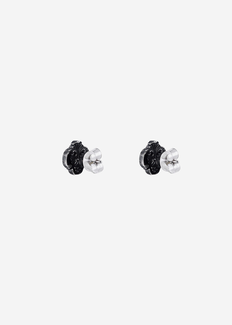 silver push earrings Light Applique