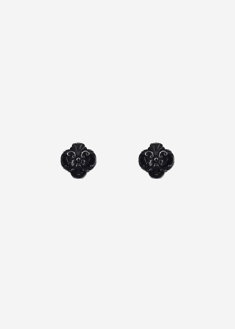 silver push earrings Light Applique