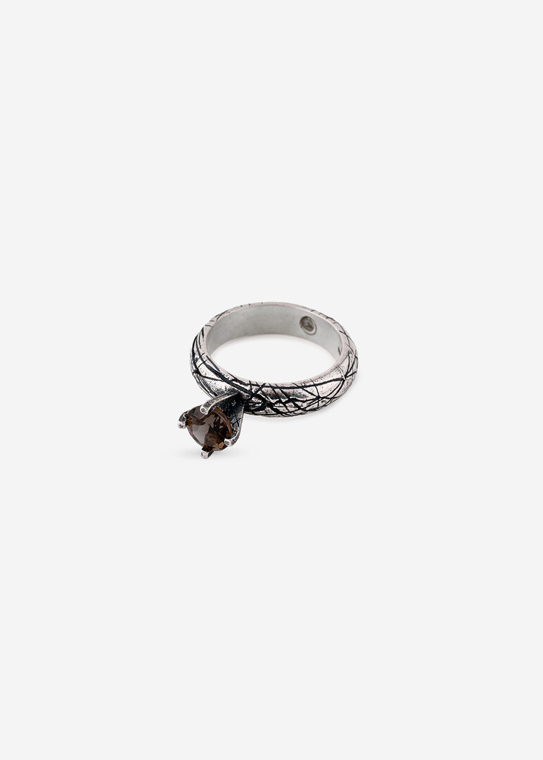 silver rauchtopaz ring LOYALTY RAUCH RING
