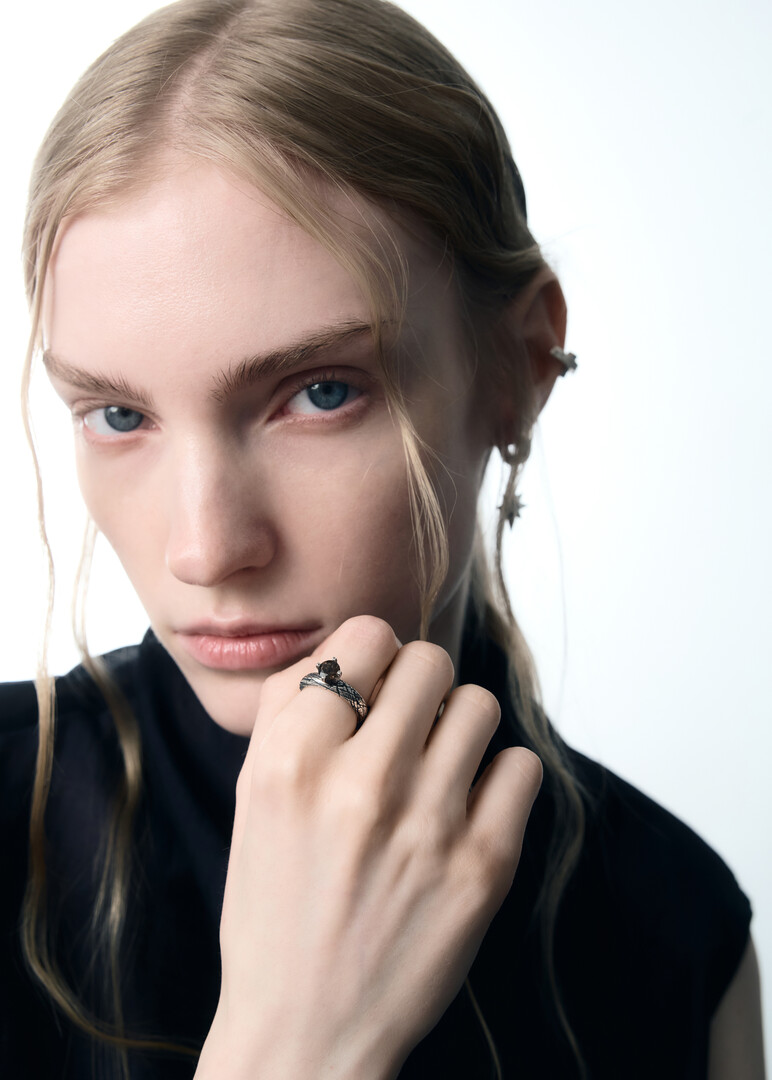 silver rauchtopaz ring LOYALTY RAUCH RING