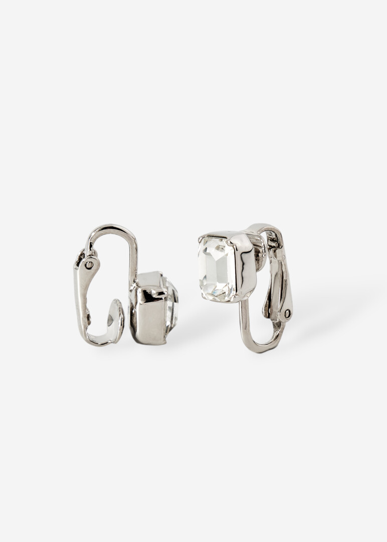Ibra clip-on earrings with crystals