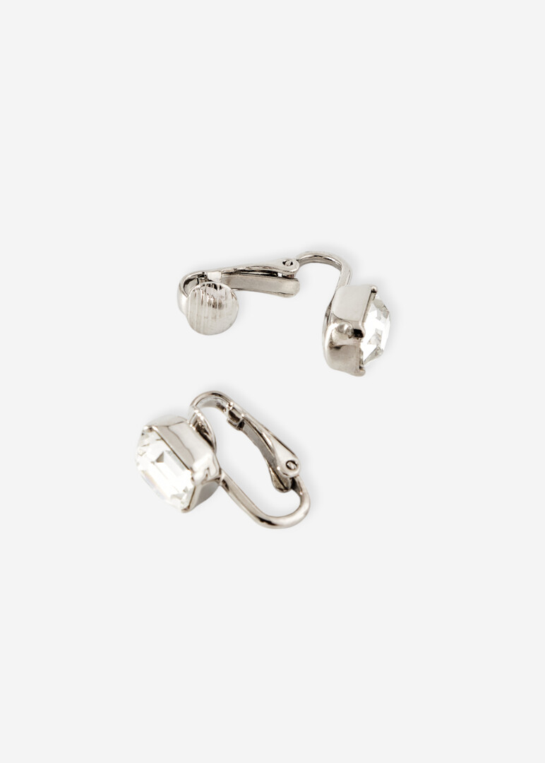 Ibra clip-on earrings with crystals