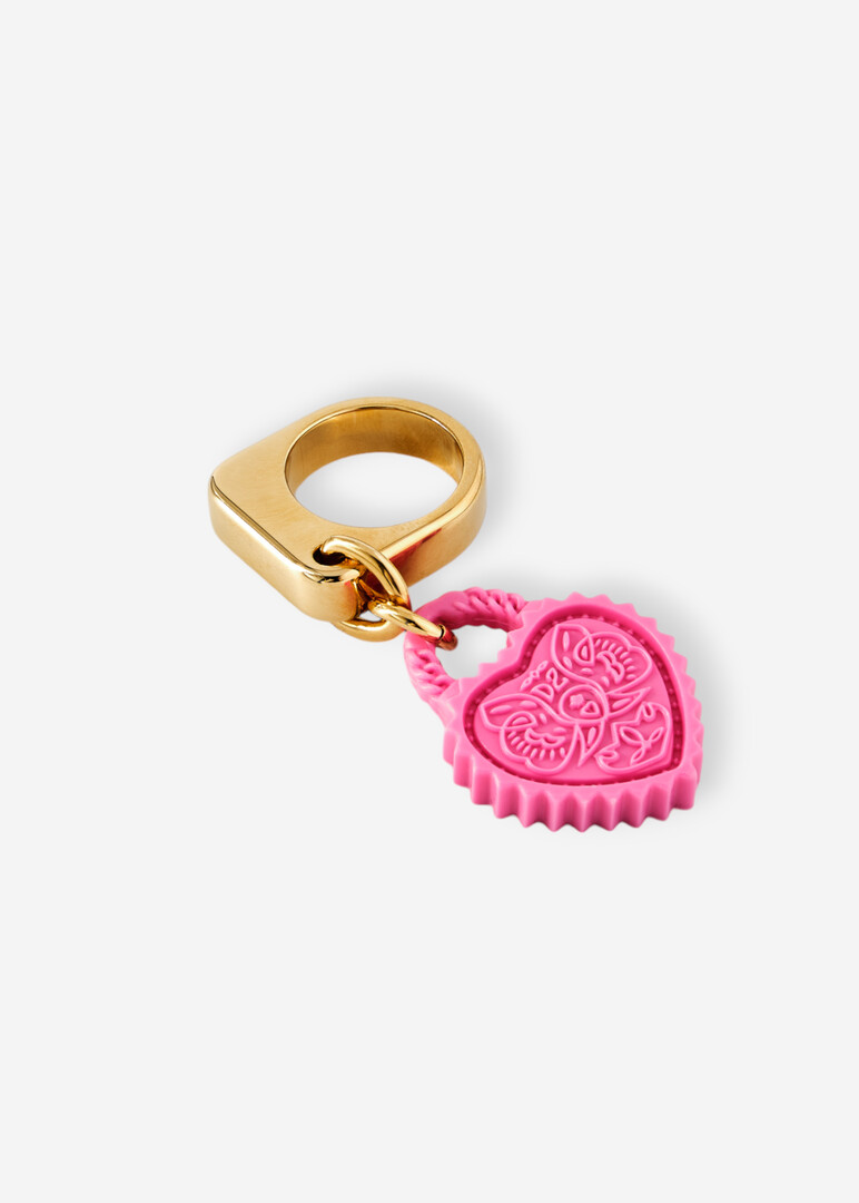 ring with pink heart