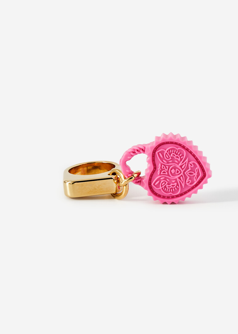 ring with pink heart