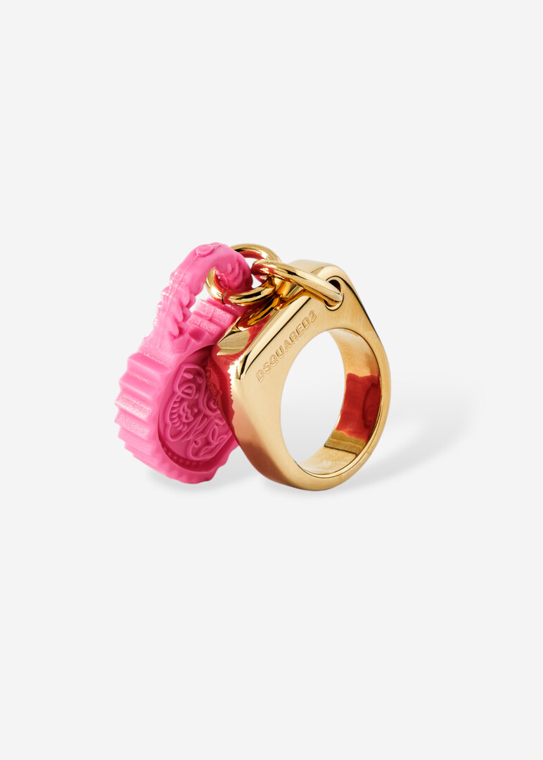 ring with pink heart
