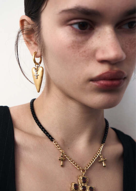 Серьги с подвесами INDULGENCE safina concept Золотистые Серьги Ardent Au matt