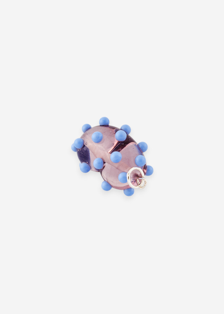 pink BEAN glass pendant, No. 38 BOMBASTIK VIOLET