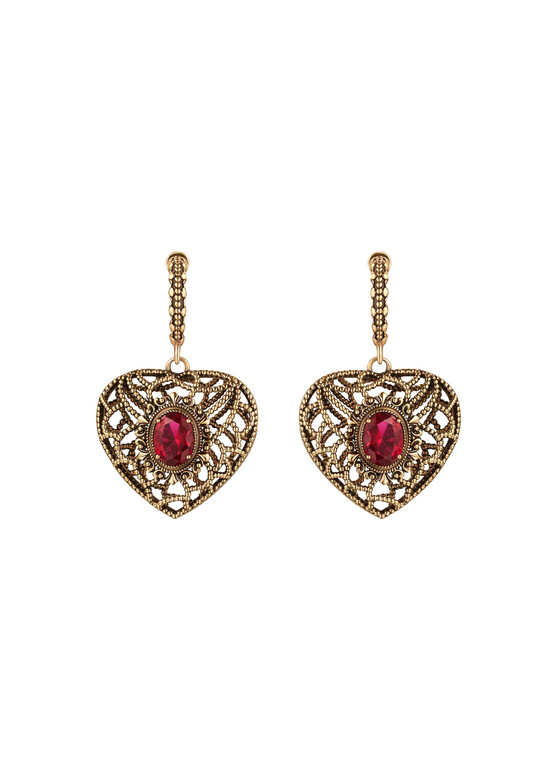 Акцентные серьги Fiore di Firenze Золотистые серьги AMORE ETERNO