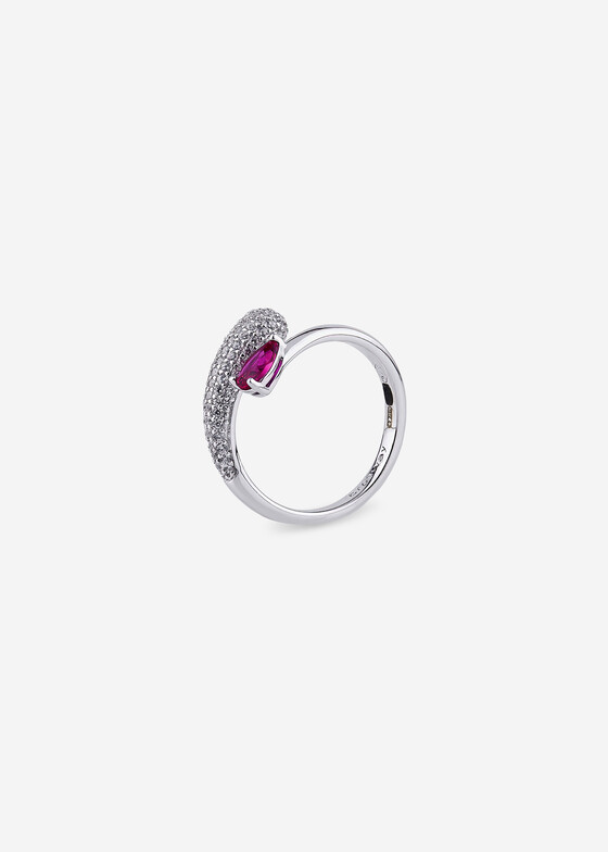 Тонкие кольца FANCY of Brosway Кольцо из серебра с фианитами PASSION RUBY