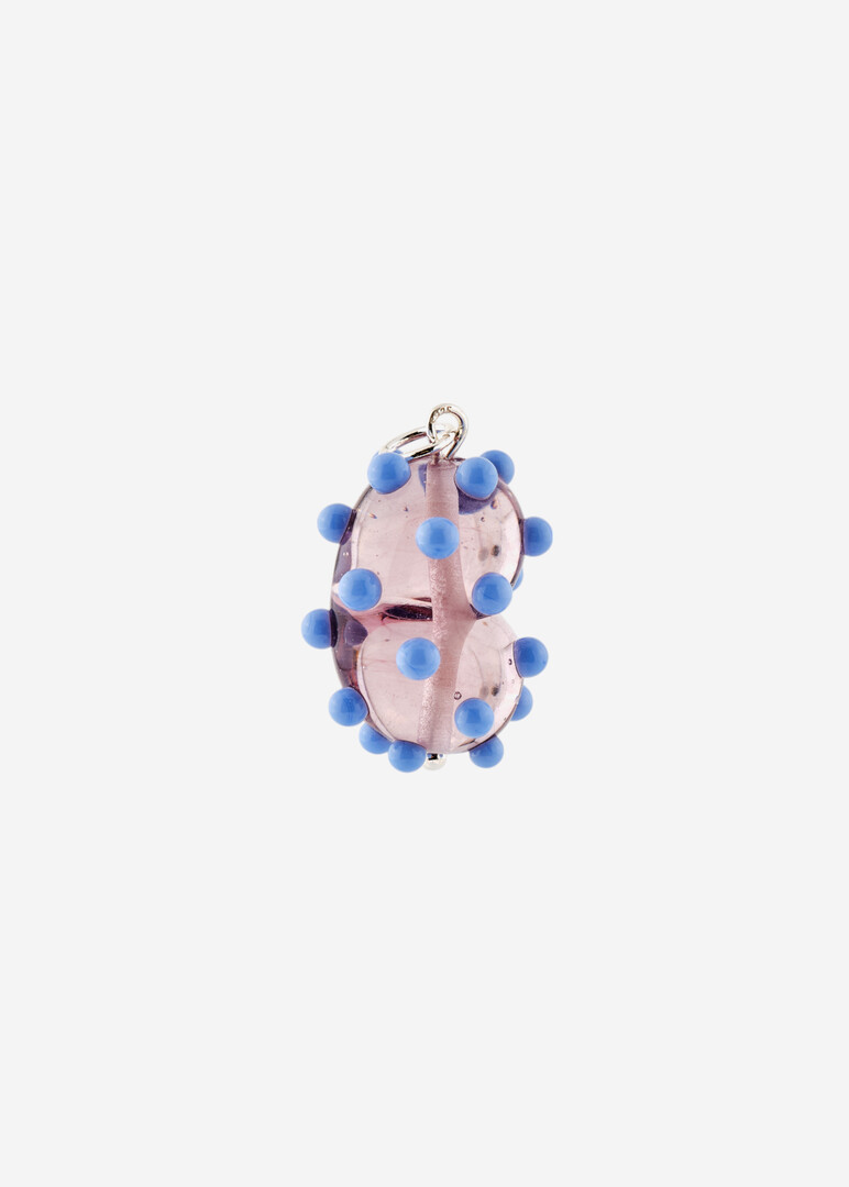 pink BEAN glass pendant, No. 38 BOMBASTIK VIOLET