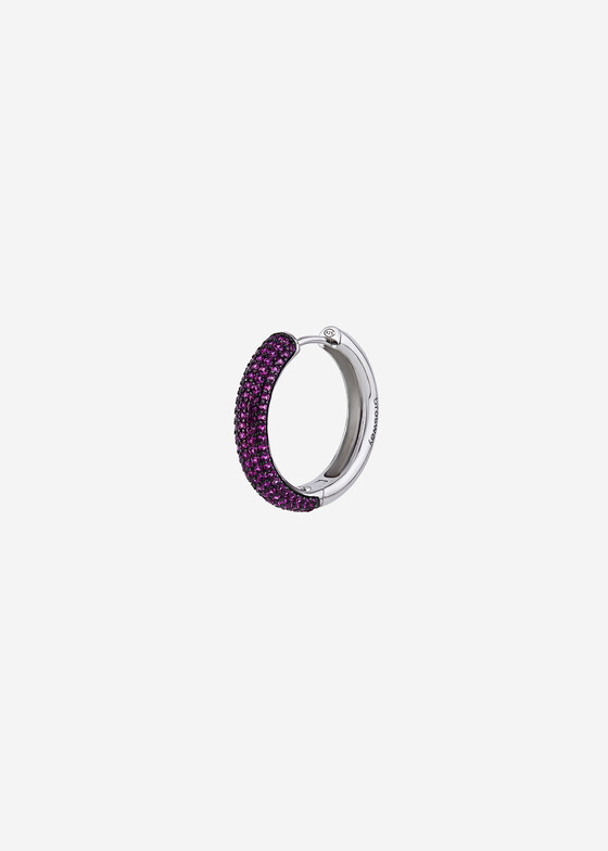 Моносерьги FANCY of Brosway Моносерьга хуп из серебра с фианитами PASSION RUBY