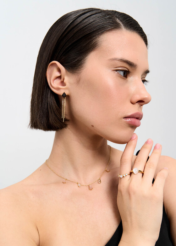 Тонкие кольца Wisteria Gems Кольцо из серебра с лунным камнем
