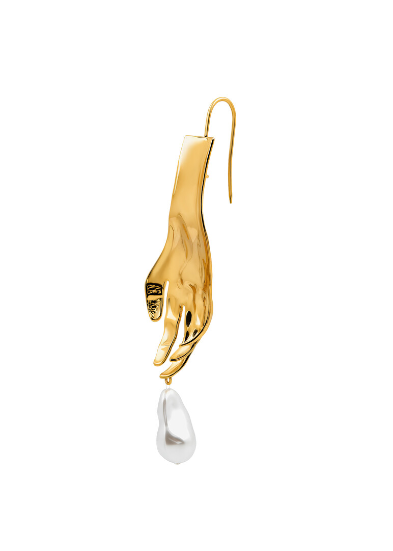 Gold-Plated Single Earring Hold Me by Odile Cano