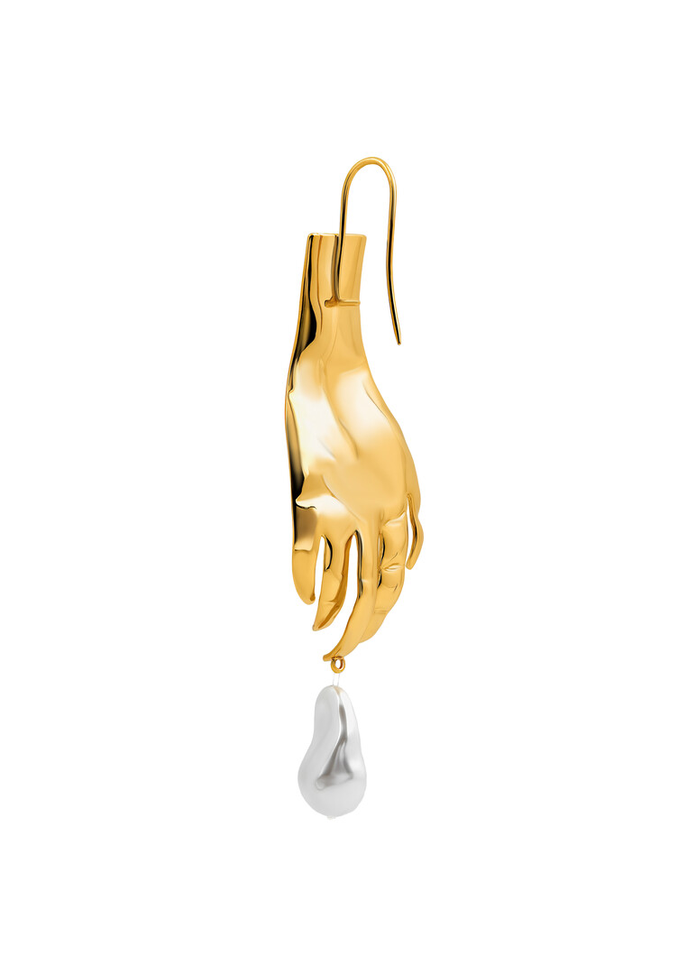 Gold-Plated Single Earring Hold Me by Odile Cano