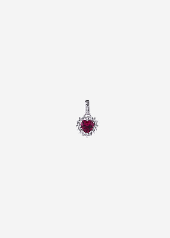 Кулоны и подвески FANCY of Brosway Подвеска из серебра с фианитом в форме сердца PASSION RUBY
