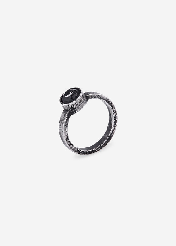 Тонкие кольца 22.77 Кольцо из серебра с горным хрусталем Borehole Brilliance Inner Crystal Ring