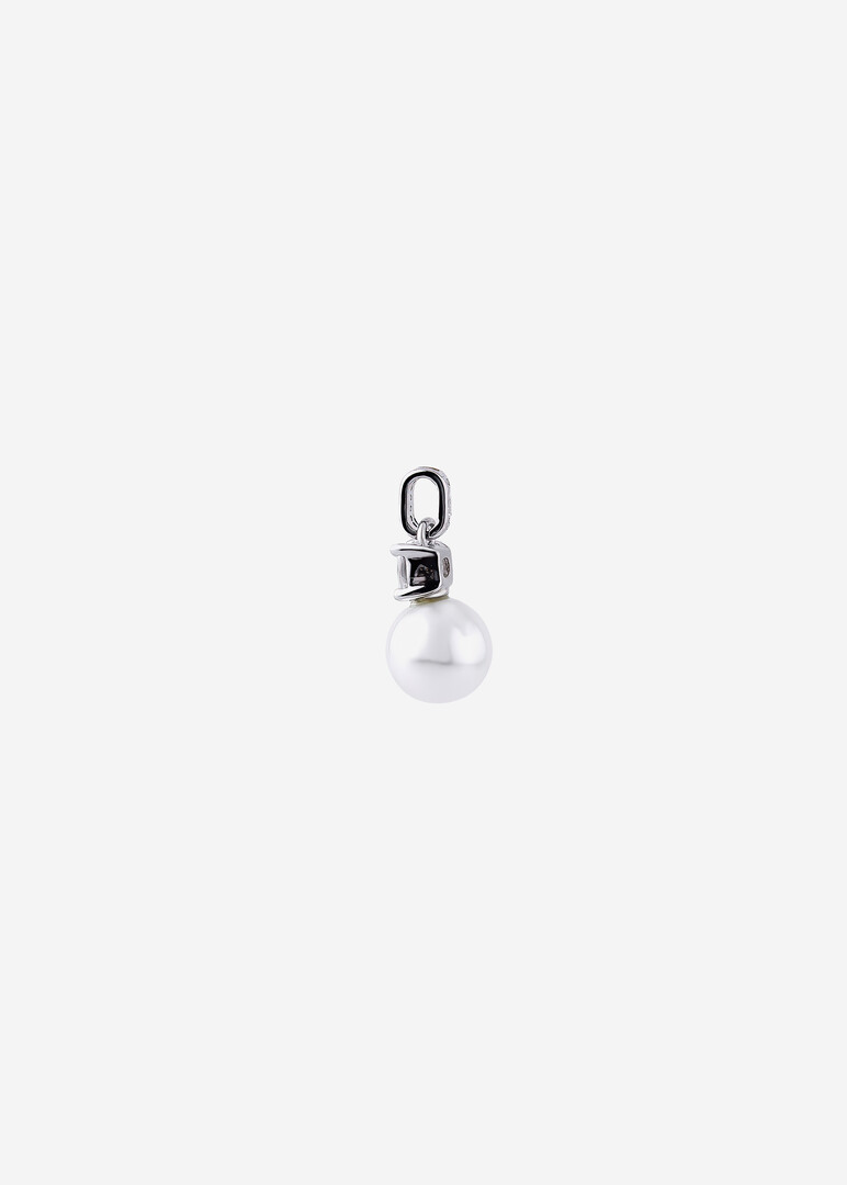 silver pendant with cubic zirconia and imitation pearls INFINITE WHITE