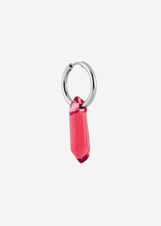 Моносерьги 78glass Моносерьга-подвеска из стекла Red Crystal