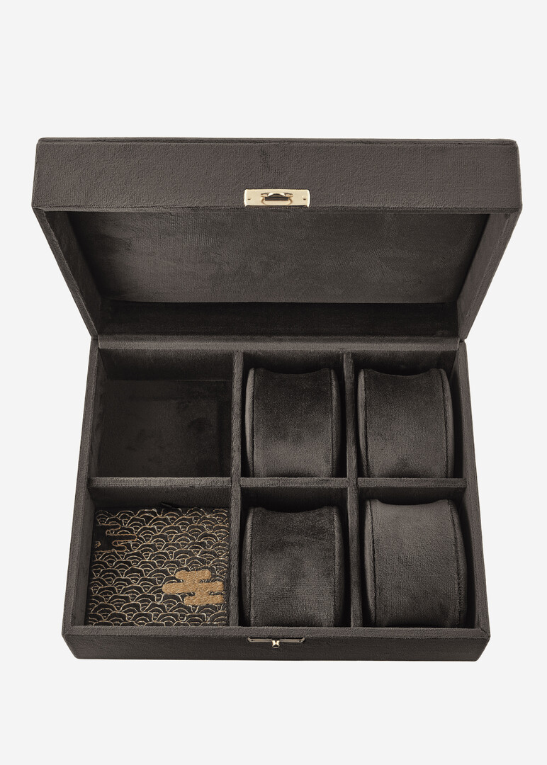 velvet single-level watch box Seygaiha / Kumo