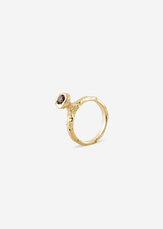 Тонкие кольца Kintsugi Jewelry Кольцо из золота Way of Life с бриллиантом