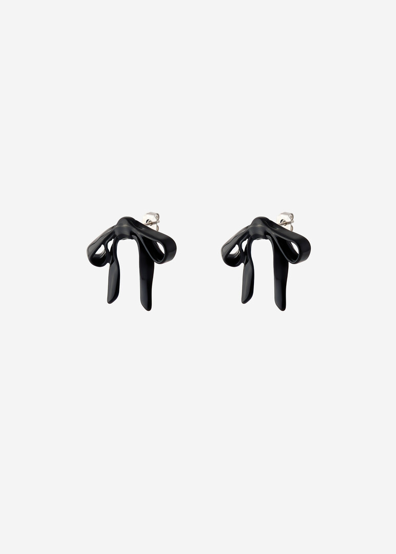 black bow earrings