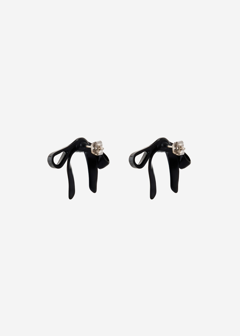 black bow earrings