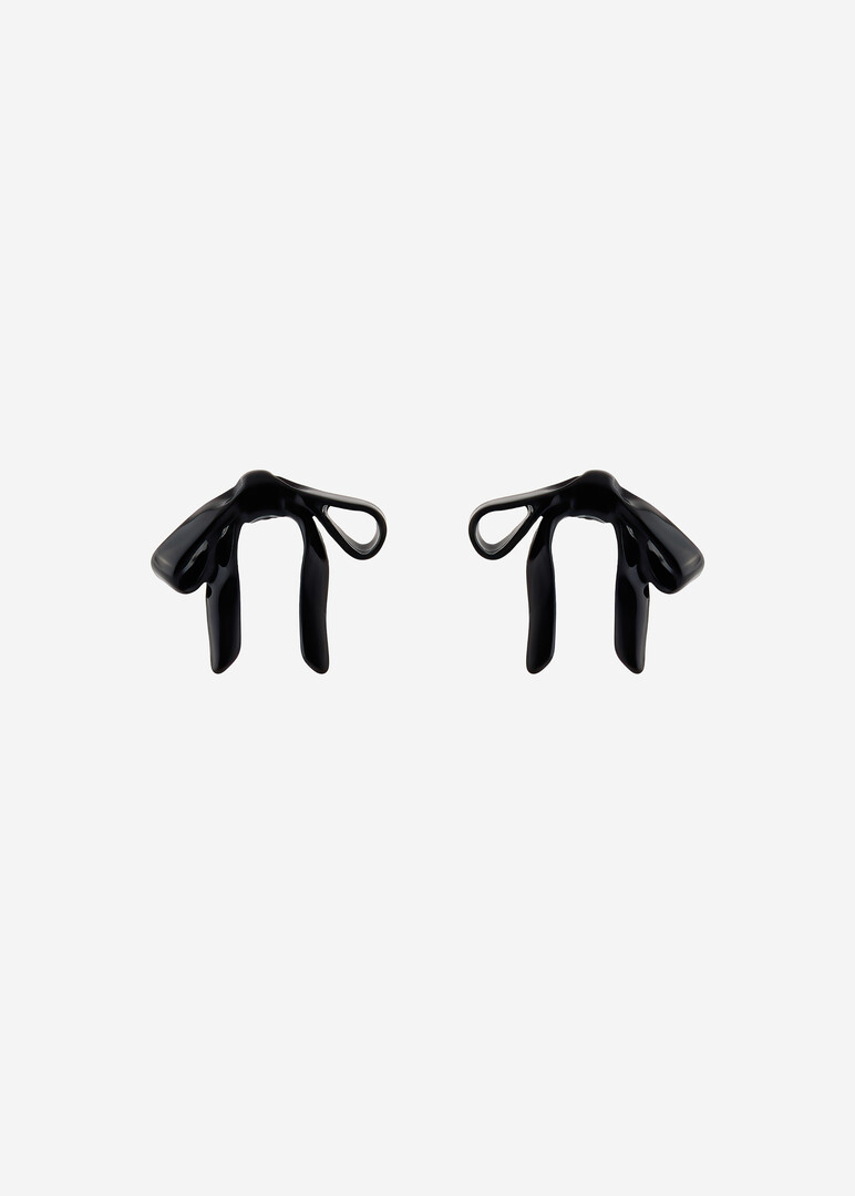 black bow earrings