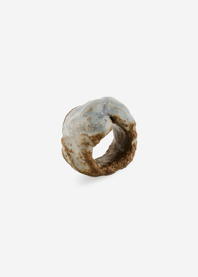 beige ceramic ring