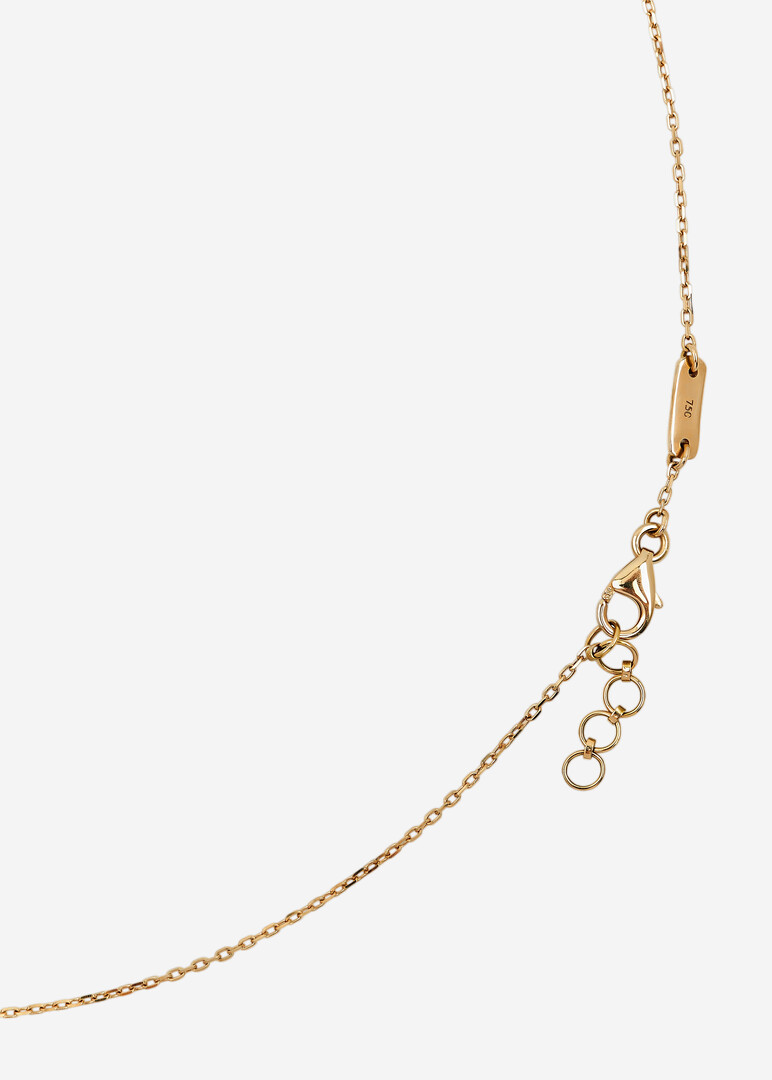 pendant necklace oula 18k yellow gold enamel xs word allah turquoise