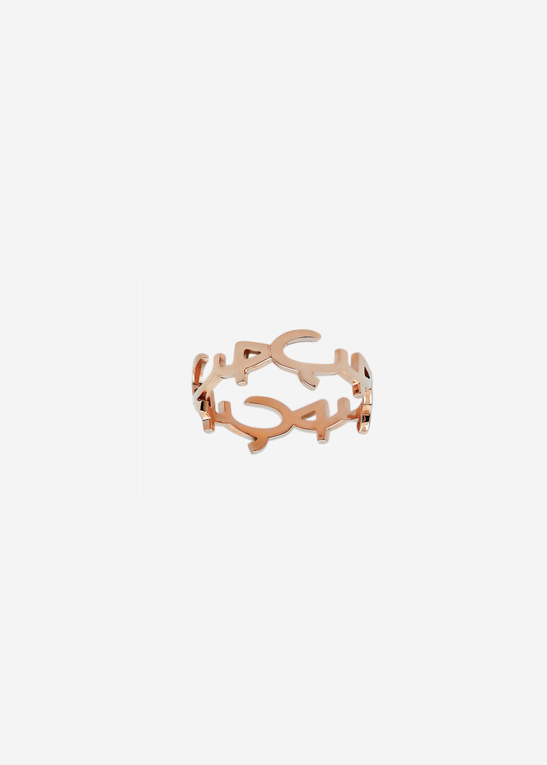 Rose gold ring Love