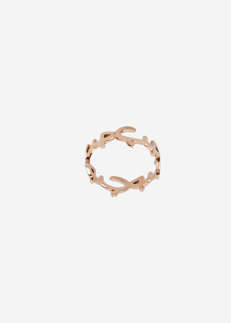Rose gold ring Love