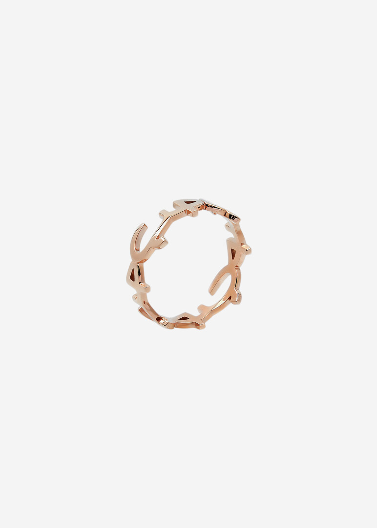 Rose gold ring Love