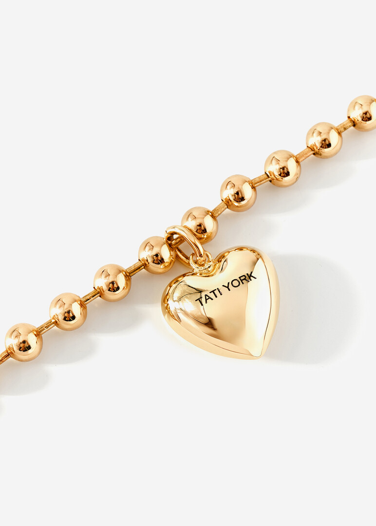 Gold necklace-Goldie Heart Chain