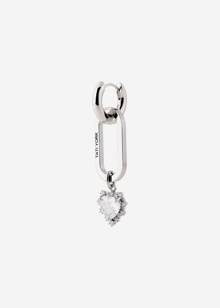 single cubic zirconia earring Vivi Ear White