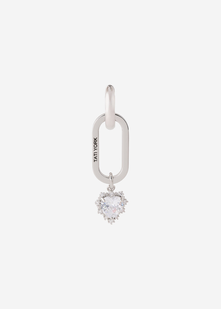 single cubic zirconia earring Vivi Ear White