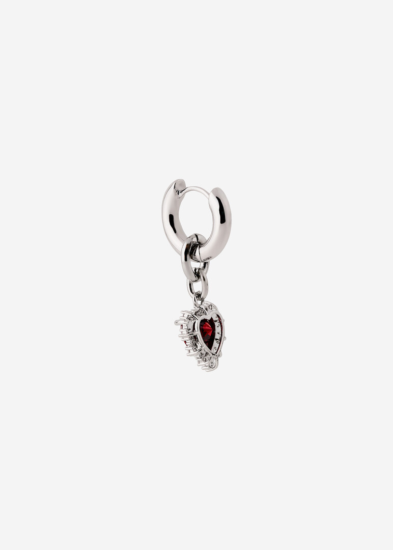 single cubic zirconia earring Mini Vivi Ear Red