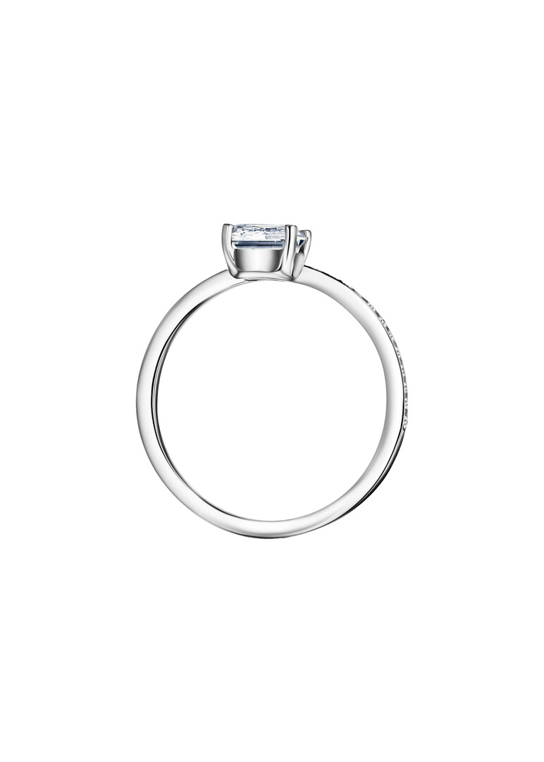 White gold ring with diamonds