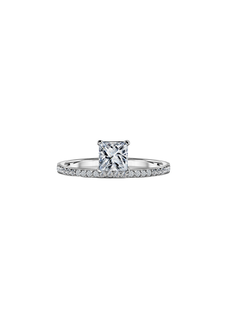 White gold ring with diamonds