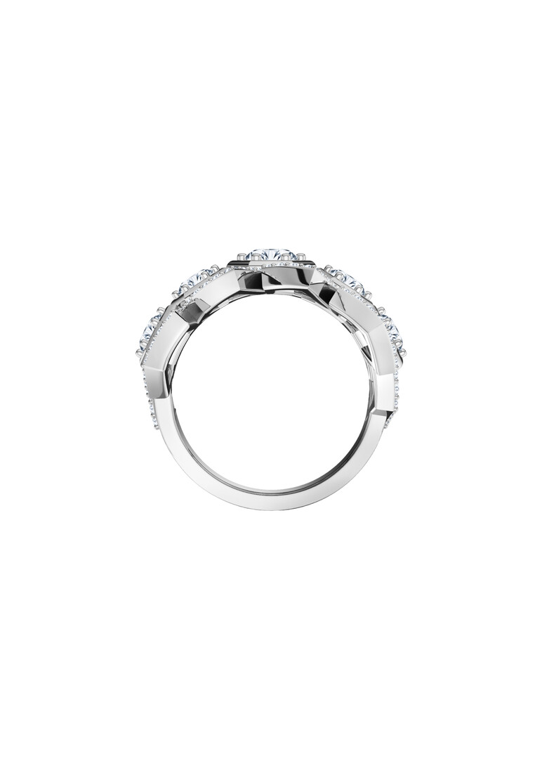 White gold ring with diamonds
