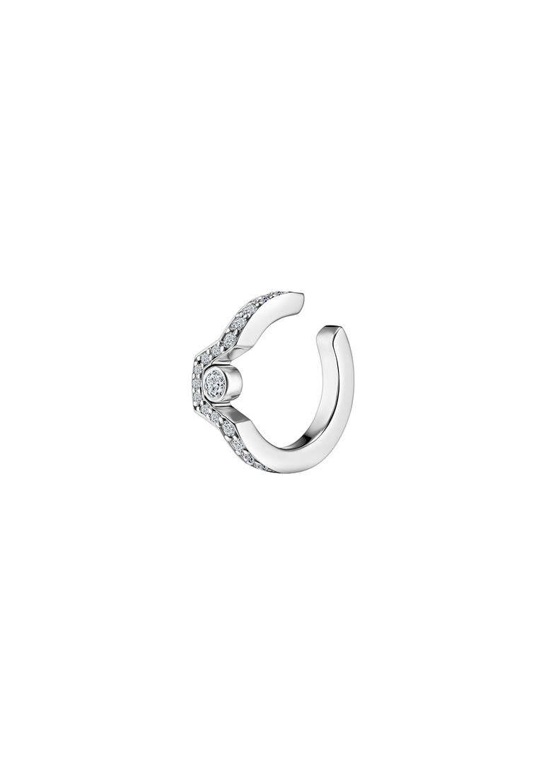 White gold cuff with diamonds