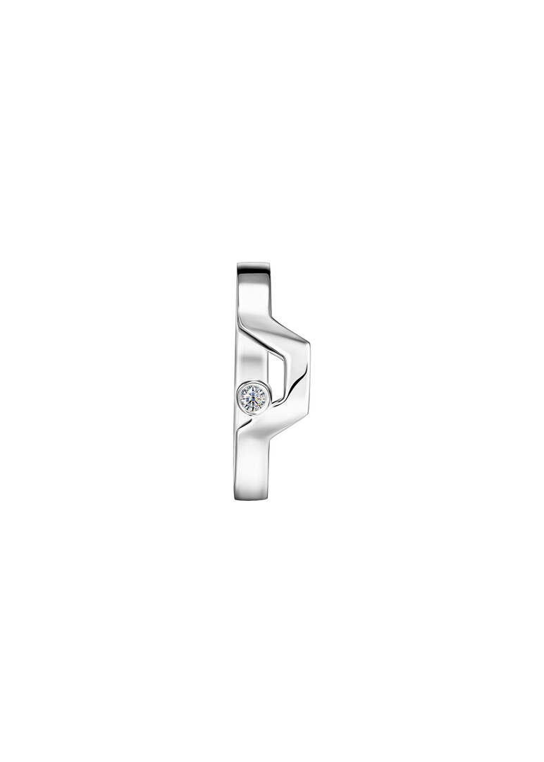 White gold cuff with diamonds