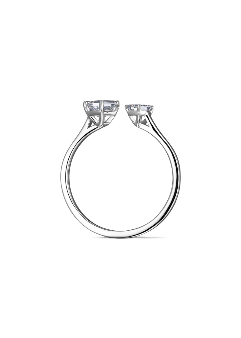 White gold ring with diamonds