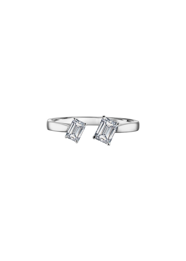 White gold ring with diamonds