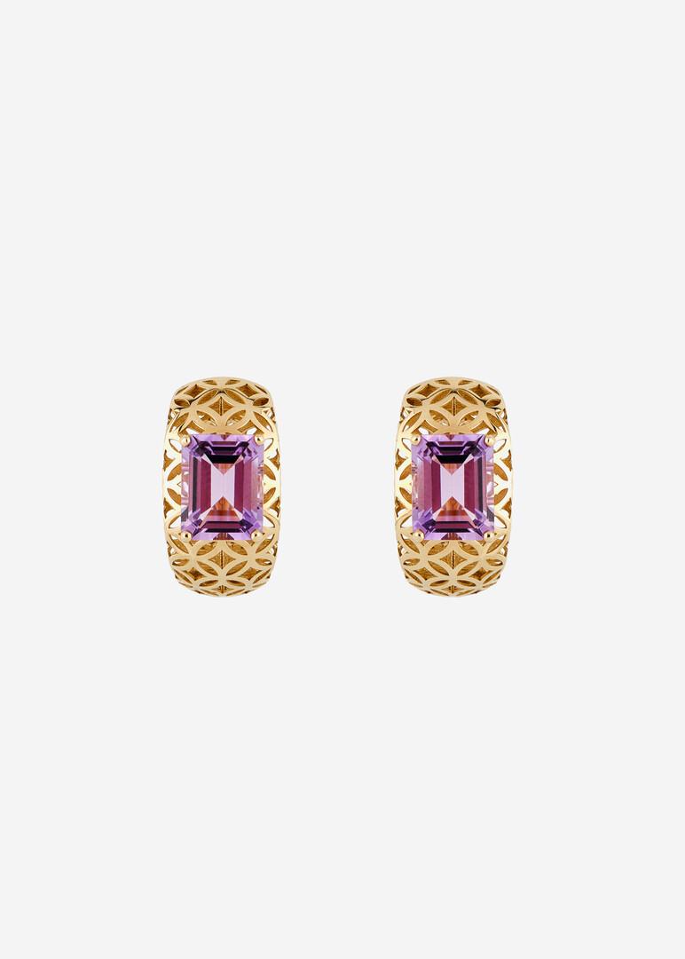 gold amethyst earrings