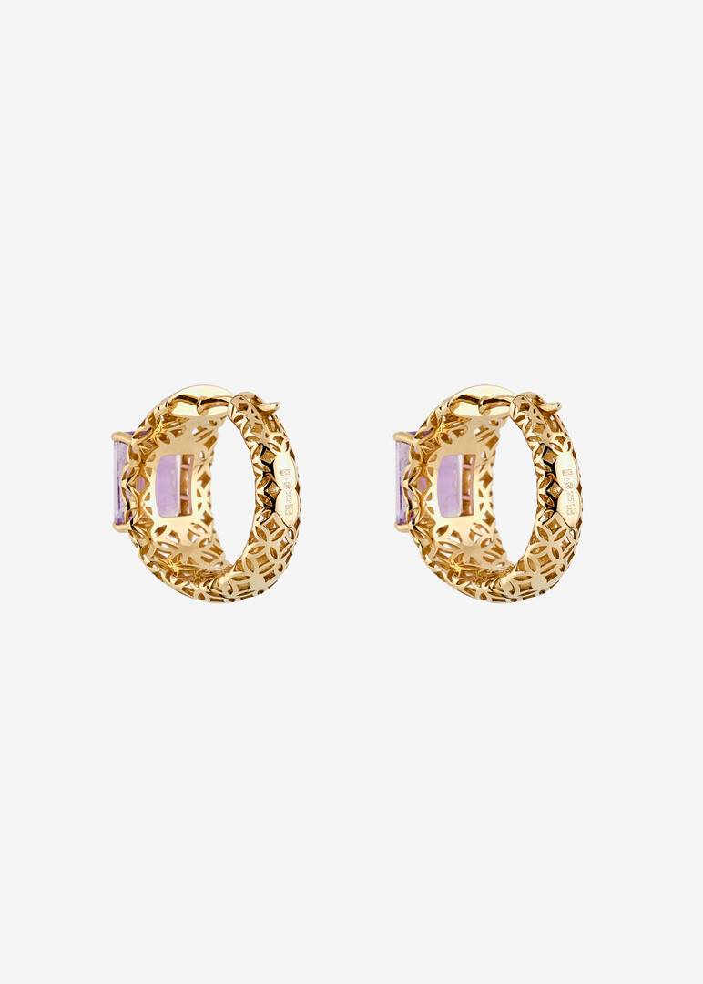 gold amethyst earrings